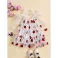 thumbnail image 2 of Biezeib Baby Girls Sleeveless Dress Bow Straps Summer Tulle A-Line Dress with Butterfly Wing for Beach Party Cute Clothes, 2 of 9