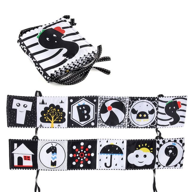 Children's Science, Education, Early Education, Educational Toys, Double-sided Black And White Cloth, Book Bed, Hanging Piece, Cognitive Shape, Baby, Book, Marine Animal, Cognitive