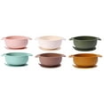 thumbnail image 4 of KC Luv Silicone Suction Baby Bowl Set of 2, Moody Blue & Earth Brown, BPA Free, Soft Food Grade Silicone, 4 of 10