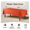 thumbnail image 3 of HeSLehs 12-Pack Premium Plastic Tablecloth 54in. x 108in. Rectangle Table Cover - Orange, 3 of 7