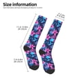 thumbnail image 2 of Susaid Blue Skull Flower Print Thermal Winter Socks for Men and Women, Warm Crew Hiking Socks, for Boots and Outdoor Activities, 2 of 6