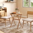 thumbnail image 4 of Costway Outdoor Side Table with Slatted Tabletop & X-Shaped Structure Coffee Table, 4 of 10