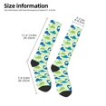 thumbnail image 2 of Daiia Sports Socks Cute Dinosaur Blue Green Printed Novelty Crew Socks for Men Women Knee High Socks Cotton Socks Soft & Breathable Support Unisex Socks, 2 of 9