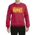 thumbnail image 2 of Wild Bobby,The Best Hubby in The Galaxy, Father's Day, Unisex Crewneck Graphic Sweatshirt, Vintage Heather Red, 3XL, 2 of 3
