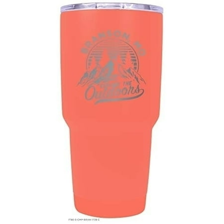 

R and R Imports Branson Missouri Souvenir Laser Engraved 24 oz Insulated Stainless Steel Tumbler Coral.