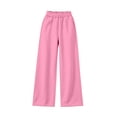 thumbnail image 6 of LIBRCLO Kids Girls Sweatpants Elastic Waist Wide Leg Pants Fleece Baggy Sweatpants Size 7-8 Years, 6 of 6