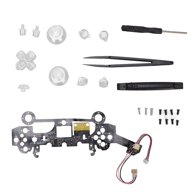 Kit de botones de luz LED clásicos para PS5 con 8 colores y 19 modos de iluminación para el pad direccional iluminado.