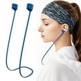 thumbnail image 2 of 1Pc Earbud Anti-Lost Lanyard - Headphone Anti-Drop Strap,Silicone Sports Lanyard,Sport Silicone Anti Lost Strap,Fashion Soft Silicone Skin-Friendly Around Neck Wireless Earphone Anti-Lost Cord,Blue, 2 of 6