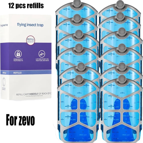 12 pack Replacement Cartridges for Indoor Gnat and Fly Traps