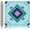 Blue-green, variant on Mahjong Mat - Elegant Pink with Lace Trim | Non-Slip Rubber Gaming Mat & Noise Reducer | for Mahjong Tiles, Poker, Cards, Dominoes, Board Games | 32.4x32.4 Inch