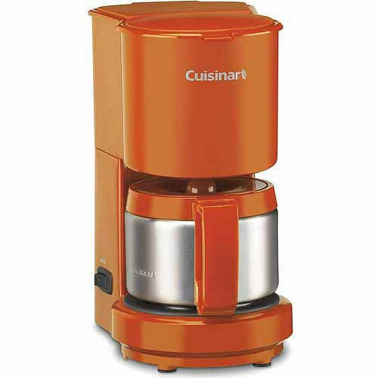 Cuisinart 4-Cup Coffee Maker with Stainless Steel Carafe, DCC-450OR, Orange