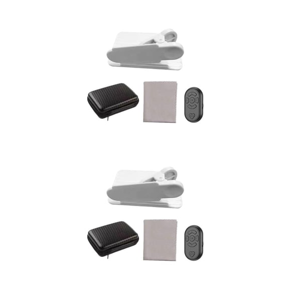 Injueey Clip de plástico para reflejo de espejo de teléfono, amplia aplicación, fácil de usar, práctico y práctico, control remoto blanco mando a distancia blanco 2Conjunto