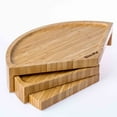thumbnail image 4 of BlauKe® Bamboo Cheese Board and Knife Set – 14 inch Round Charcuterie Board, Serving Tray, Platter, Wood Cheese Board Set with Slide-Out Drawer, 4 of 16