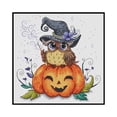 thumbnail image 2 of Kits de punto de cruz de búho de Halloween bordado parcial 14CT contados DIY lienzo artesanal Hugtrwg Para estrenar, 2 of 9