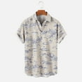 thumbnail image 4 of Men Floral Print Hawaiian Shirts Fashion Tropical Beach Shirt Big and Tall Aloha Tshirt Short Sleeve Button Up Shirts, 4 of 6