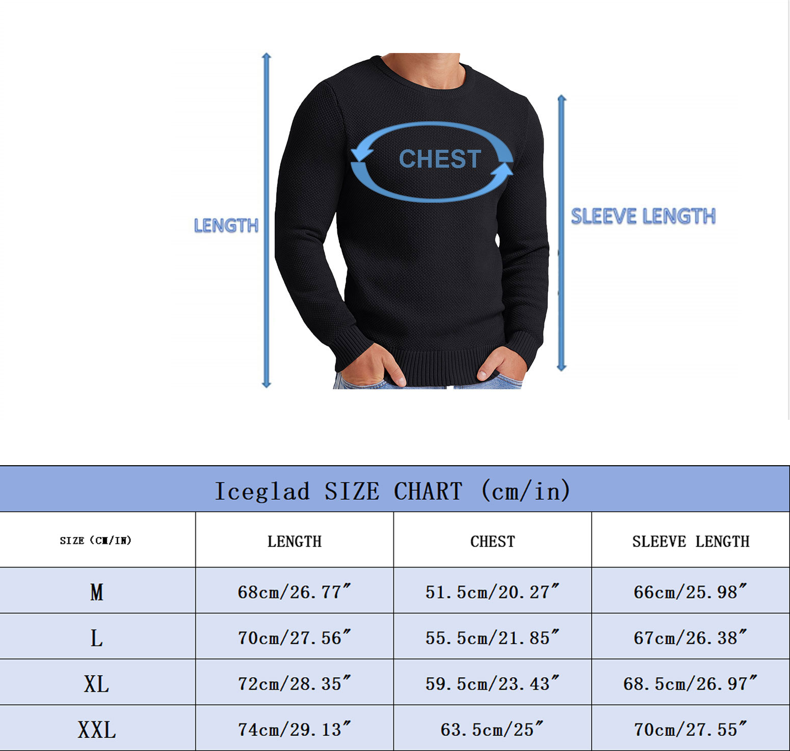 Iceglad Men's Crewneck Pullover Sweater photo 4