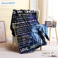 thumbnail image 2 of LHSHID Custom Blanket for Dad from Son Soft Personalized Blanket for Papa Grandpa from Grandson Customize Sherpa Blanket for Uncle from Niece 30"x40", 2 of 7