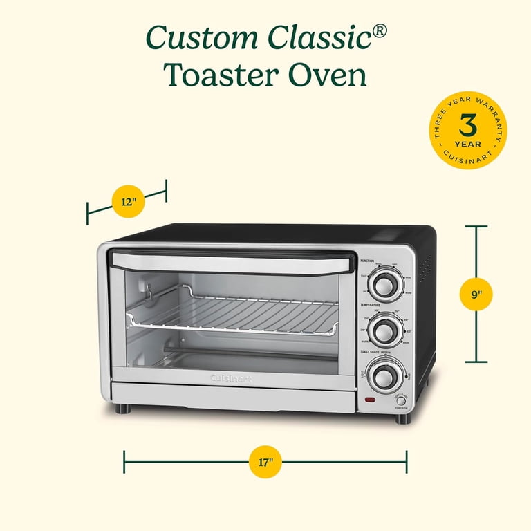 Cuisinart Custom Classic Toaster Oven Broiler, TOB-40NNAS, 0.5 cu