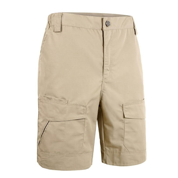 Tdoqot Realxed Fit With Pockets Outdoor Knee Length Cargo Shorts for Men Khaki Size XL