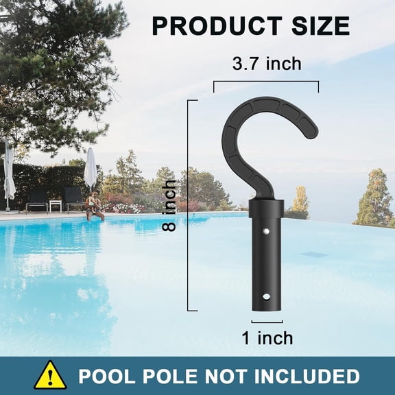 Universal Hook Accessory for All Robotic Pool Cleaners, 2-Piece Set for Above Ground and Underwater Pool Vacuum Robots, Durable Mounting Solution for Pool Maintenance G