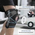 thumbnail image 2 of Neoprene Knee Brace, 2 Pieces Patellar and Ligament Knee Brace, Knee Support Knee Brace with Open Patella Stabilizer Ring for Sports, Running, 2 of 5