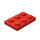 thumbnail image 1 of Placas de Construcción Plwooyur Clásico Rojo 2x3 100 Piezas, 1 of 3