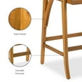 thumbnail image 6 of Best Choice Products Set of 2 Outdoor Acacia Wood Bar Stools Bar Chairs w/ Weather-Resistant Cushions - Navy, 6 of 7