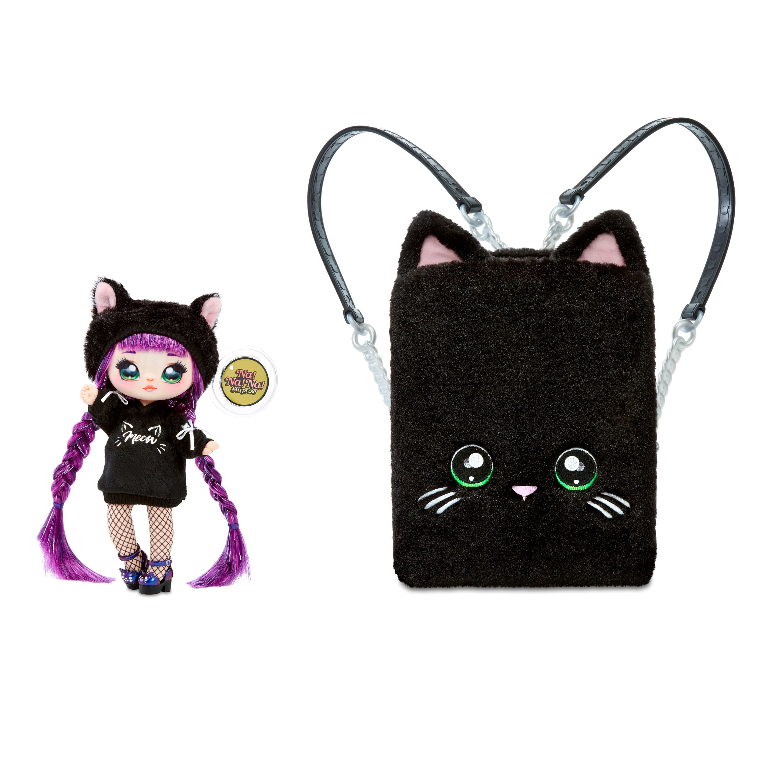 Na Surprise 3-in-1 Backpack Bedroom Black Kitty Playset with Limited Edition Doll Na MGA Entertainment Na
