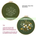 thumbnail image 4 of Margarita Verde MACHAO DIY Material de Bordado a Mano Algodón, 4 of 5
