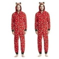 thumbnail image 1 of Family Matching Pajamas Christmas Parent-child Zipper Jumpsuit, 1 of 3