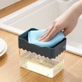 thumbnail image 4 of EeaseCA 1PC Creative Liquid Detergent Press Box with Sponge Wipe Kitchen Pot Brush(Blue), 4 of 8