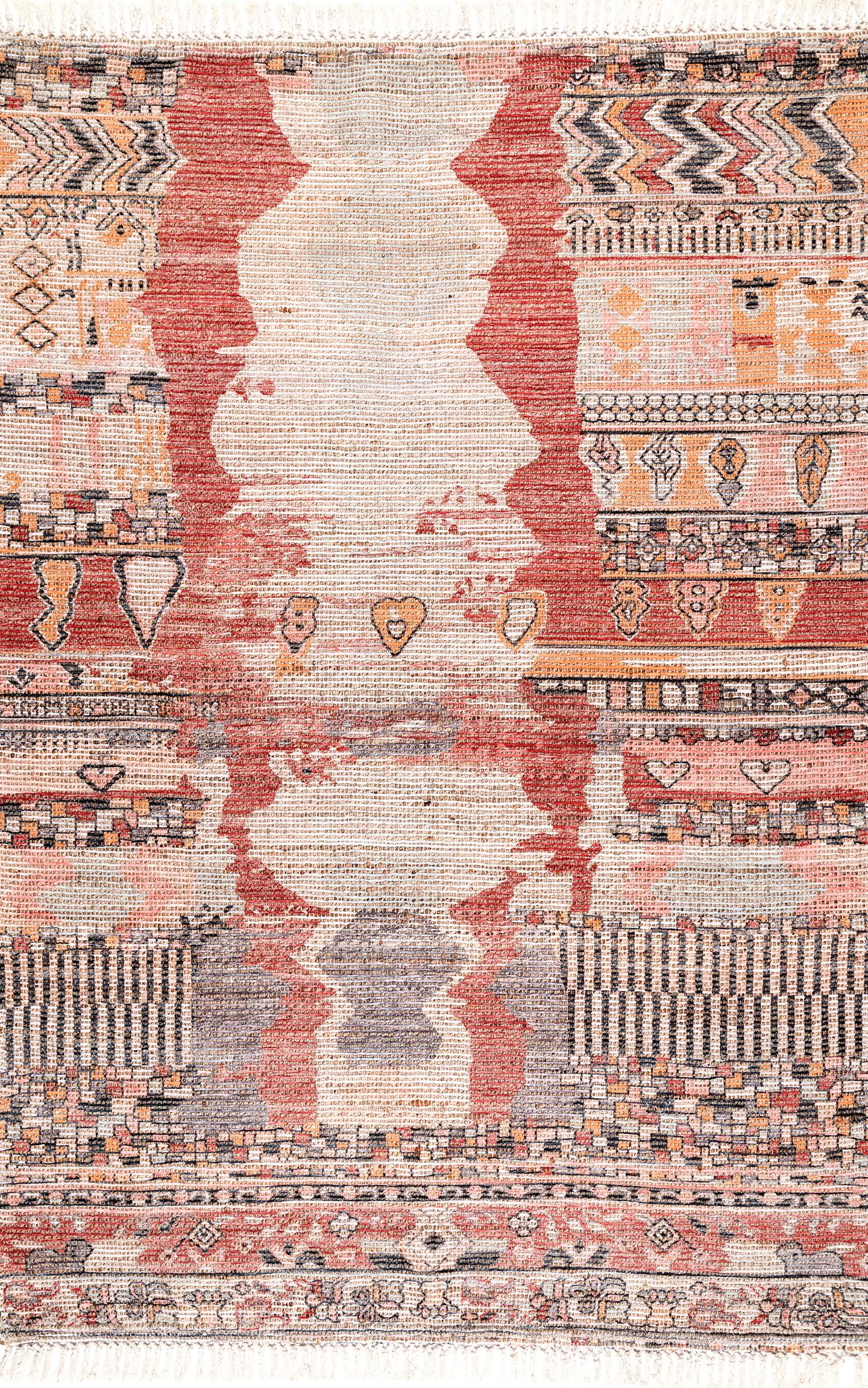 nuLOOM Hermina Flatweave Tribal Jute Area Rug, 5' x 8', Multi