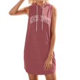 thumbnail image 1 of Vestido informal de mujer con estampado de letras: fácil de lavar, ligero, adecuado para ir al colegio y para citas, 1 of 4
