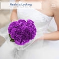 thumbnail image 3 of Claveles artificiales de Royal Imports, flores sintéticas de seda, para arreglos funerarios, ramos de boda, coronas de cementerio, manualidades, 100 tallos individuales de 5 pulgadas, color lavanda, 3 of 7