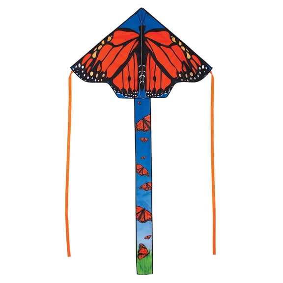 In the Breeze 3197 — Monarch Swarm Fly-Hi Kite — Colorful Butterfly Easy Flying Single Line Kite for Kids and Adults