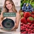 thumbnail image 4 of Pod Pottery Berry Bowl, Berry Washing Bowl with Drain Holes & Center Cone for Fruits and Vegetables, 4 of 7