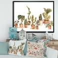 thumbnail image 2 of Designart 'Indoor House Plants Urban Jungle in Flowerpots I' Traditional Framed Canvas Wall Art Print, 2 of 5