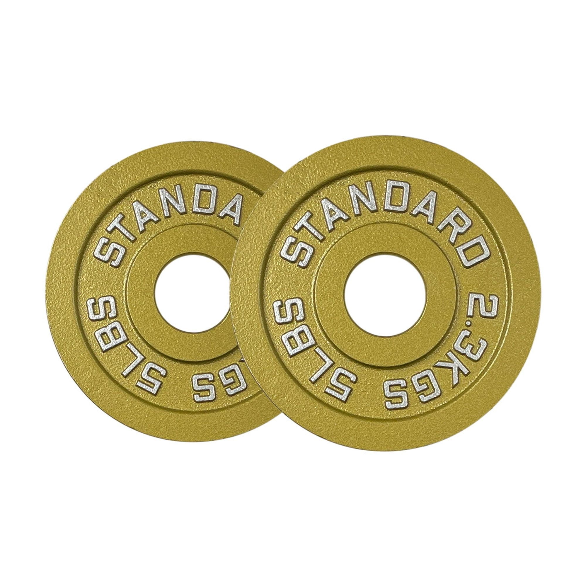85LB Gold Olympic Steel Plates - 2 Inch Barbell Standard  Weight in Premium Gold Finish