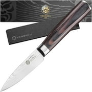 Kessaku Paring Knife - 3.5 inch - Samurai Series - Razor Sharp Kitchen Knife - Forged 7Cr17MoV High Carbon Stainless Steel - Wood Handle with Blade Guard