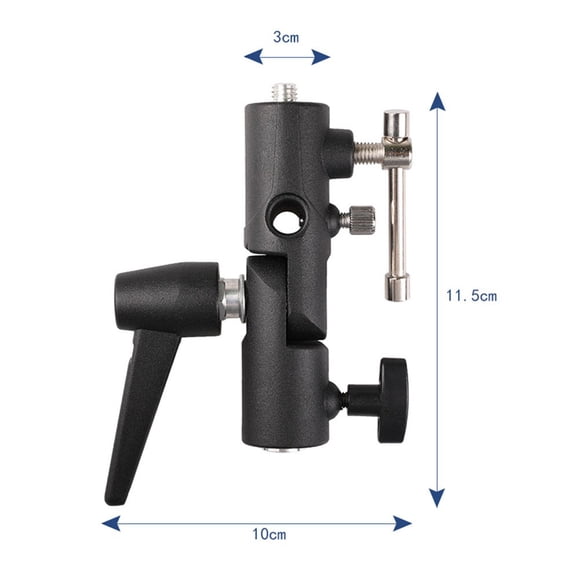 Mosiee Camera Flash Bracket Mount With Umbrella Softbox Holder Live Tripod Light Parts Camera Flash Bracket H-Type Mount