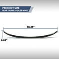 thumbnail image 3 of Rear Trunk Spoiler Wing Fit For BMW 3 Series G20 G80 M3 2019-2024 Glossy Black, 3 of 10