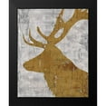 thumbnail image 2 of Cusson, Marie Elaine 20x24 Black Modern Framed Museum Art Print Titled - Rustic Lodge Animals Deer on Grey, 2 of 5