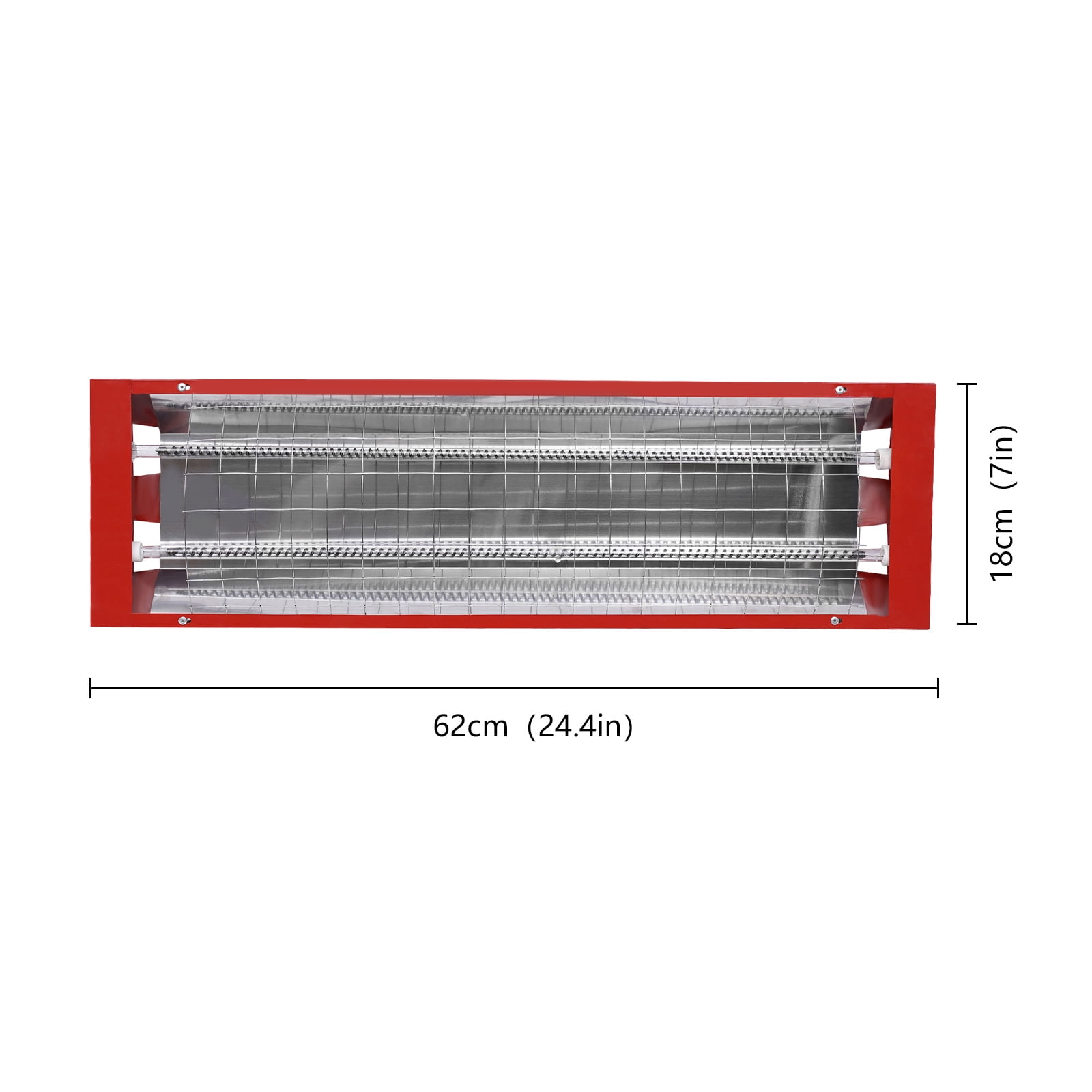 2Pcs Infrared Paint Curing Baking Lamp, Heat Lamp Paint Booth Heater Light 2000W 110V