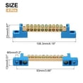 thumbnail image 2 of 4 Pcs Ground Bus Bar Brass Terminal Grounding Bar 10 Positions Grounding Bars Block for Electric Box Blue, 2 of 5