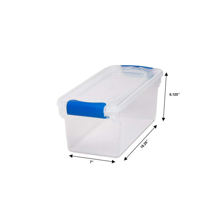Sterilite 7.5 Quart Clear Plastic Home Storage Box with Latching
