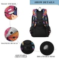 thumbnail image 4 of FORMRS School Backpack 17" Student Travel Bag with Laptop Compartment, Colorful Art Leaves Pattern, 4 of 7