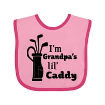 Inktastic I'm Grandpa's Lil' Caddy Golf for Kids Boys or Girls Baby Bib