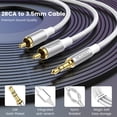 thumbnail image 4 of Adaptador de audio estéreo RCA MOSWAG de 3,5 mm macho a 2RCA macho, 4 of 6