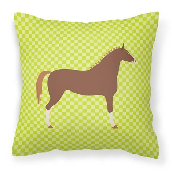 Carolines Treasures BB7735PW1818 Hannoverian Horse Green Fabric Decorative Pillow, 18 x 18 in.