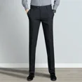 thumbnail image 2 of Pantalones de verano holgados de talla grande para hombre, pantalones de traje rectos, ropa de vestir, pantalones de moda, pantalones formales informales finos 2024, 2 of 5